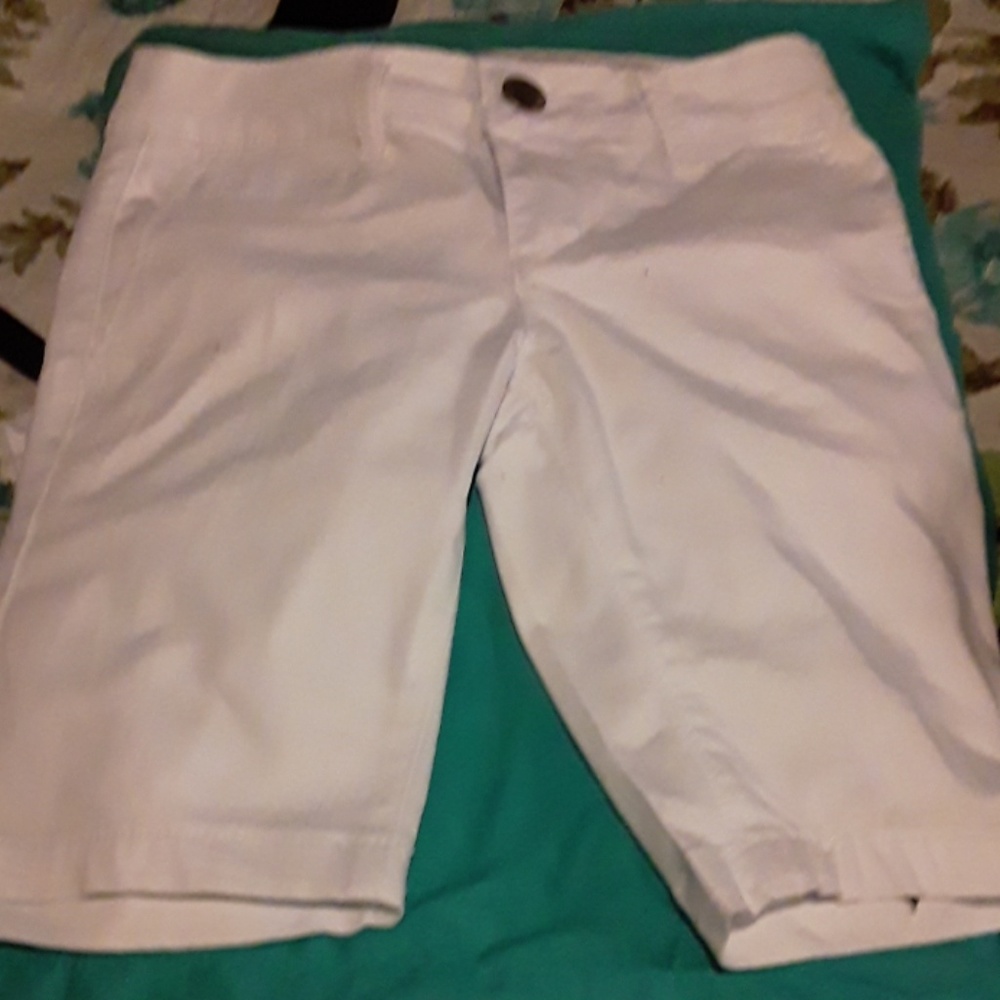 White small ladies long shorts Classy